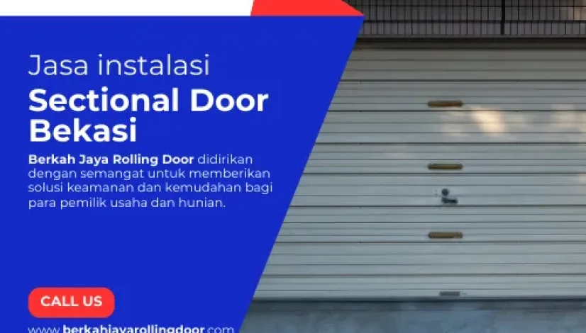 Jasa instalasi sectional door Bekasi