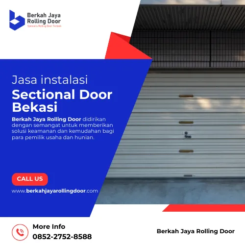 Jasa instalasi sectional door Bekasi